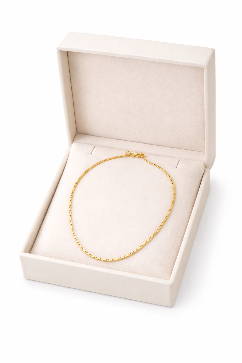 Premium Gold Finish Chain Necklace – Modern Simple Jewelry