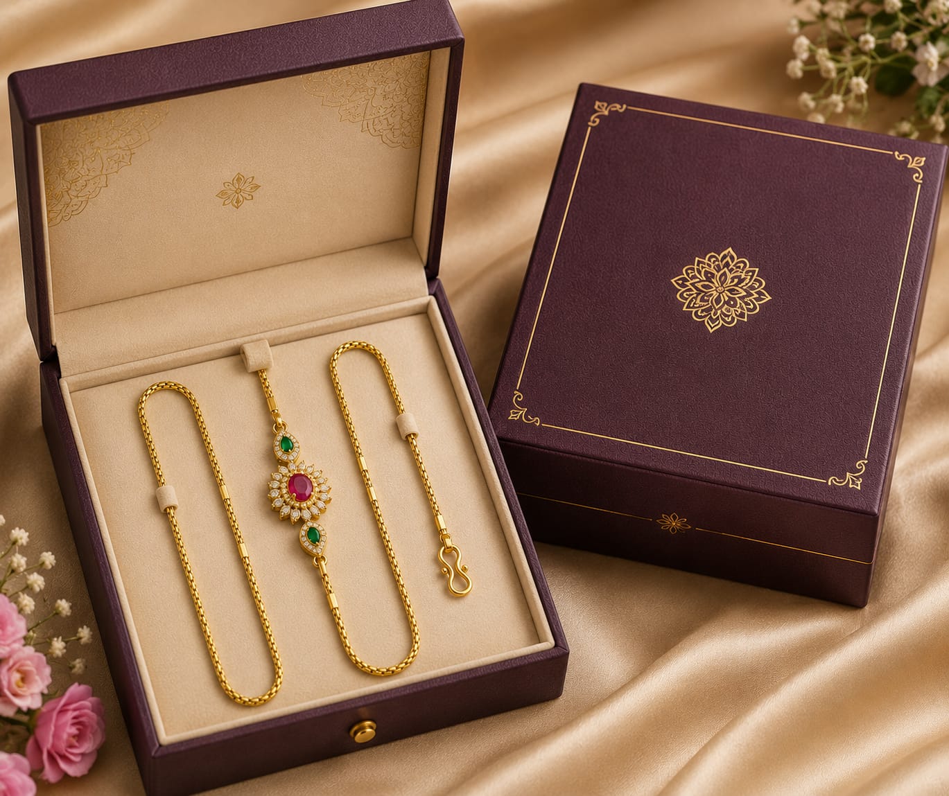 Royal Blossom Gold Pendant Necklace for Women