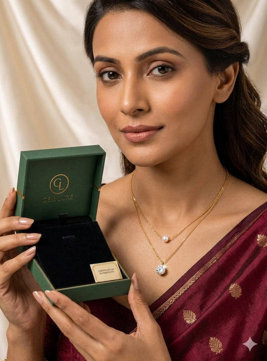 Pearl Glow Layered Pendant Necklace