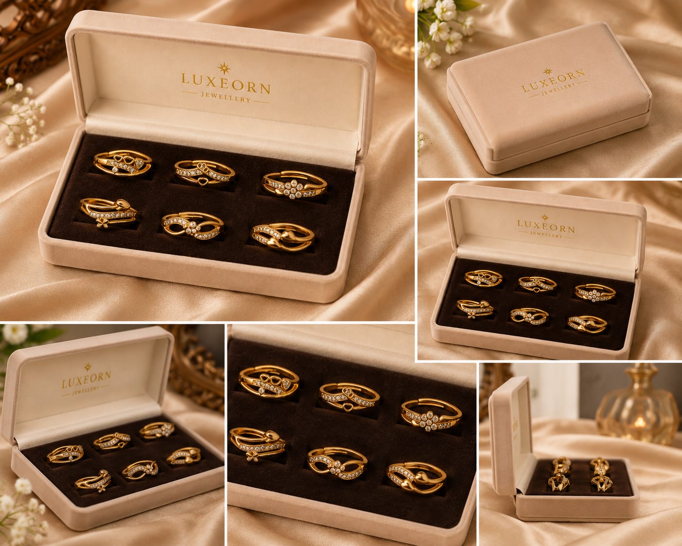 Royal Glow Gold Ring Collection