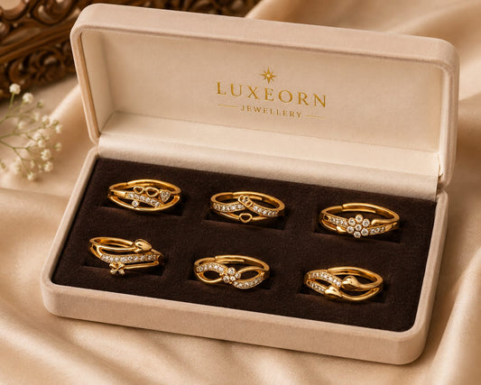 Royal Glow Gold Ring Collection