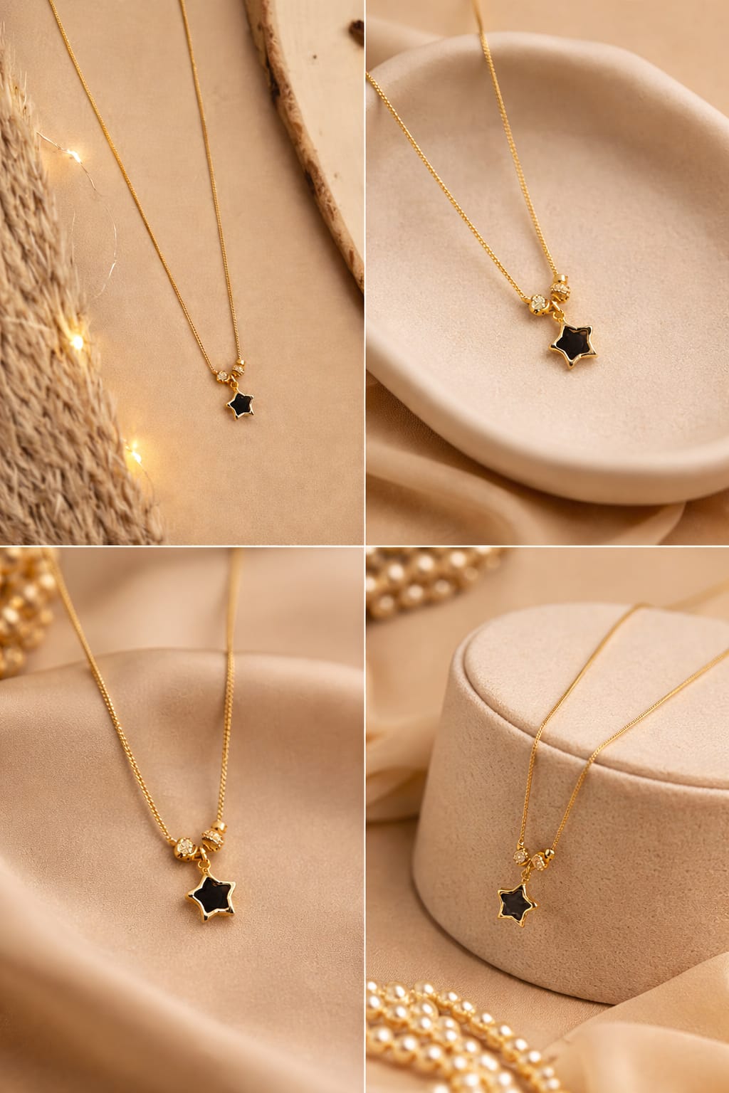 Stylish Gold Star Pendant Necklace – Elegant Jewelry for Women